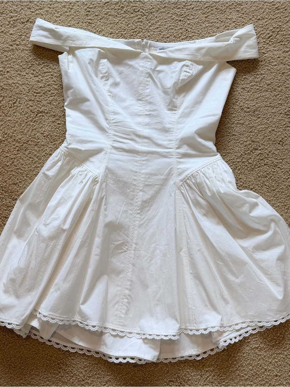 Lucy in the Sky White Off The Shoulder Mini Dress